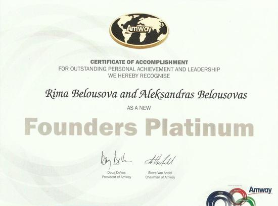 Aleksandras Belousovas AMWAY business owner