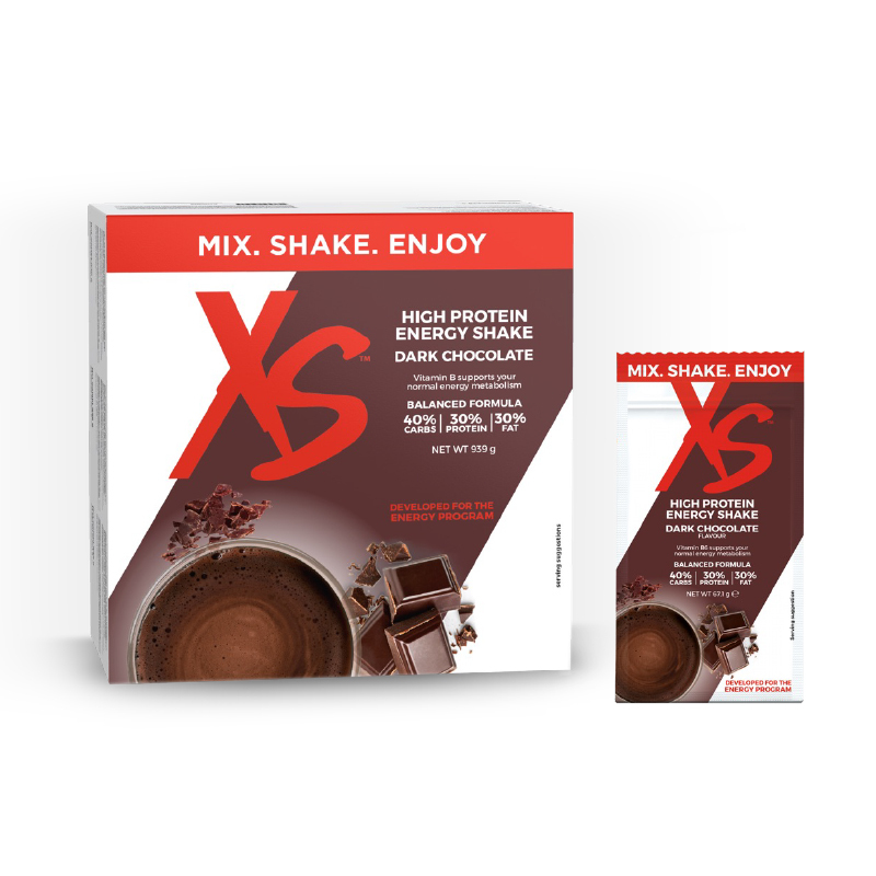 xs™ high protein energy shake o smaku gorzkiej czekolady